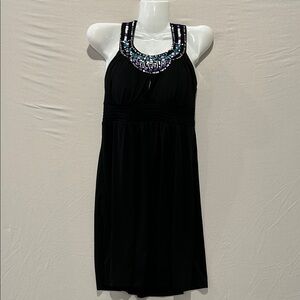 Candie's Black Beaded Backless Dress